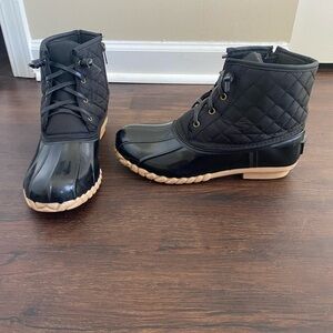 Kohl's Black Quilted Winter Boots